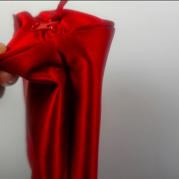 YSL Parfume Toiletry Bag Red Nylon Cosmetic Bag - Picture 4 of 6